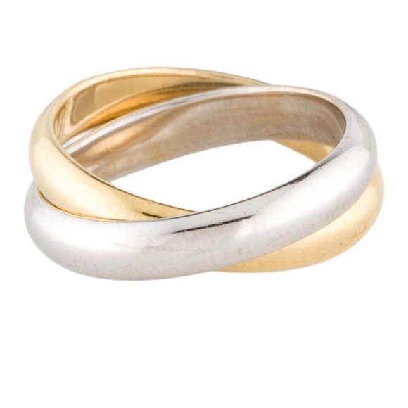 Tiffany & Co. Jewelry - TIFFANY & CO. 18K 750 YELLOW GOLD & WHITE GOLD TWO-TONE MELODY RING